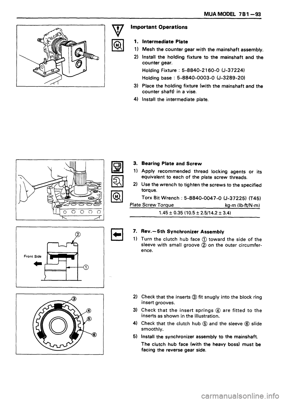 ISUZU DB SERIES 1993  Workshop Manual 