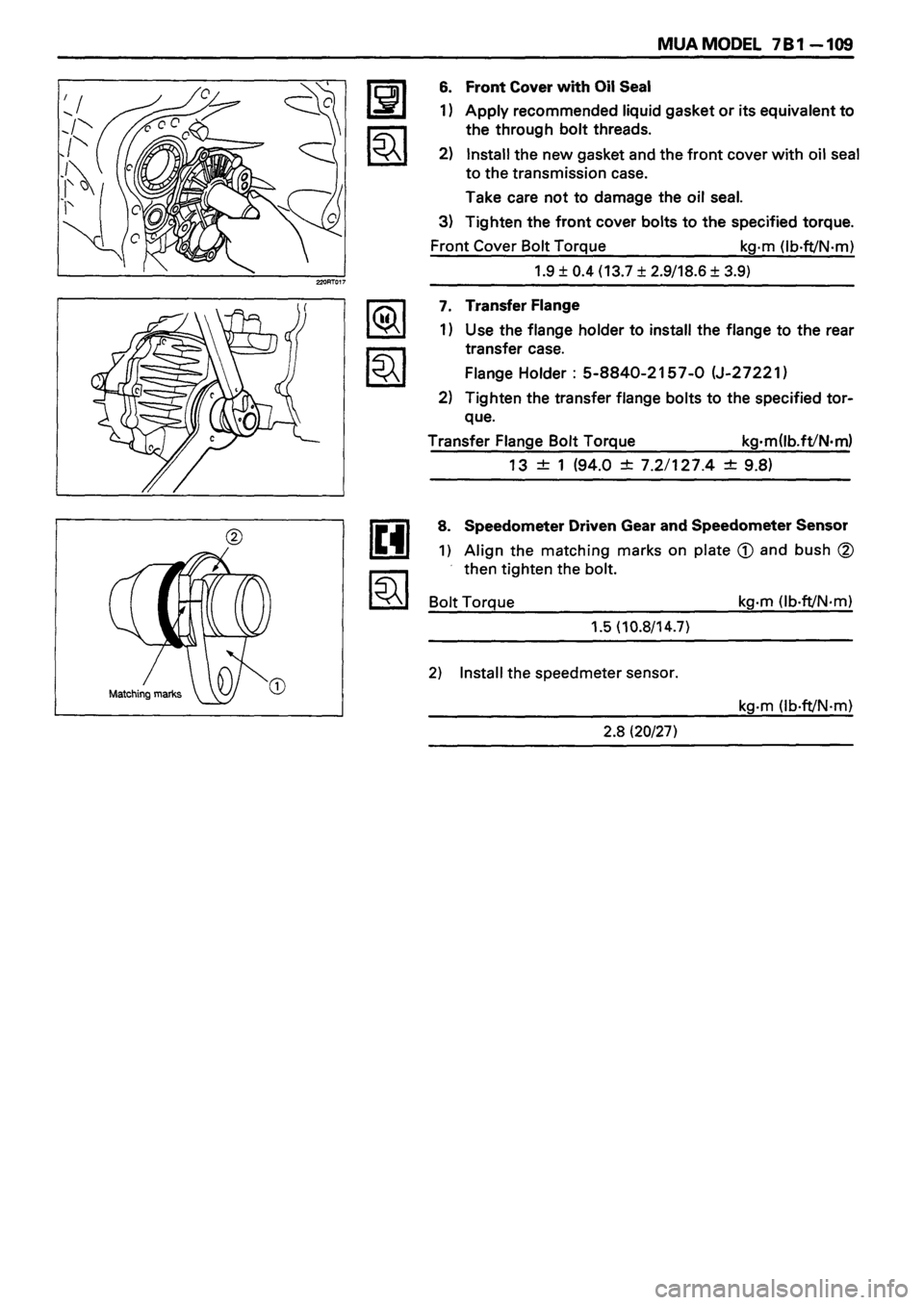 ISUZU DB SERIES 1993  Workshop Manual 