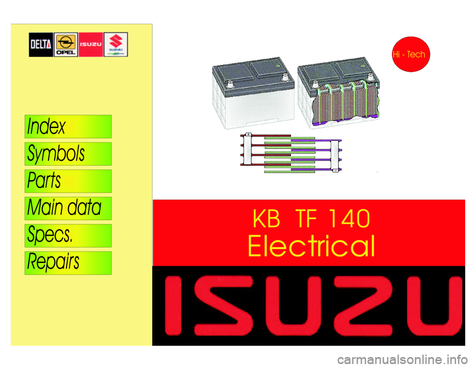 ISUZU DB SERIES 1993  Workshop Manual ElectricalKBTF140 