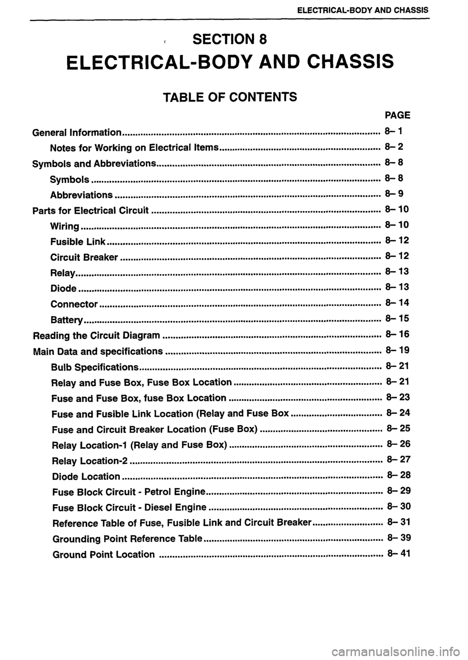 ISUZU DB SERIES 1993  Workshop Manual 
