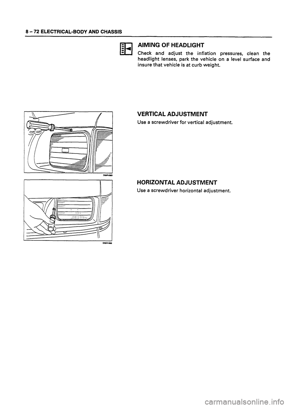 ISUZU DB SERIES 1993  Workshop Manual 
