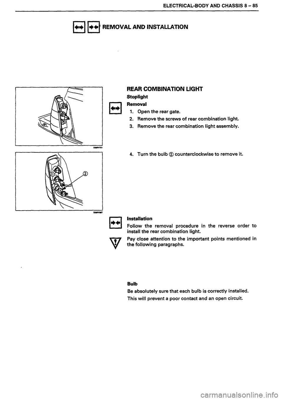 ISUZU DB SERIES 1993  Workshop Manual 