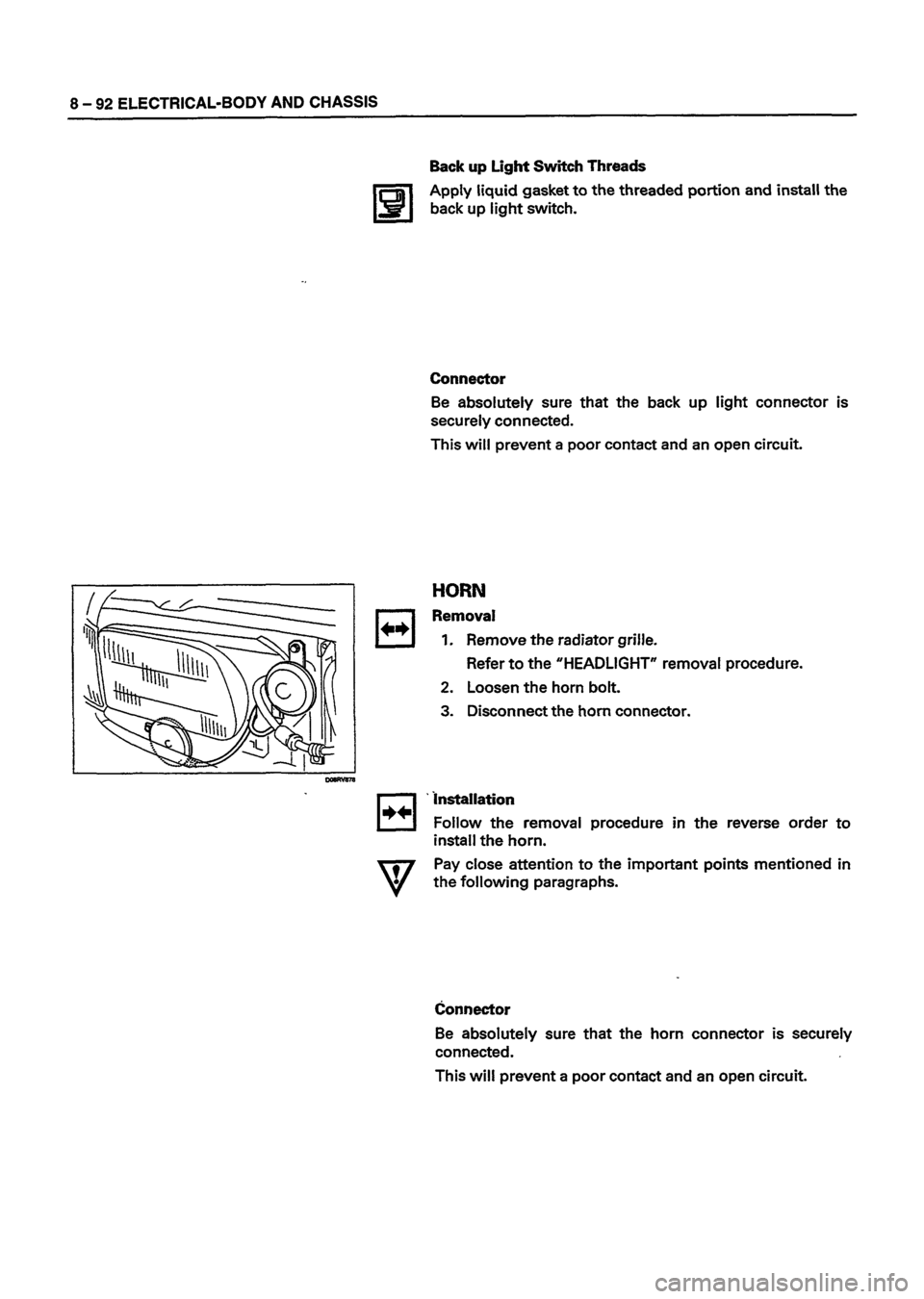 ISUZU DB SERIES 1993  Workshop Manual 