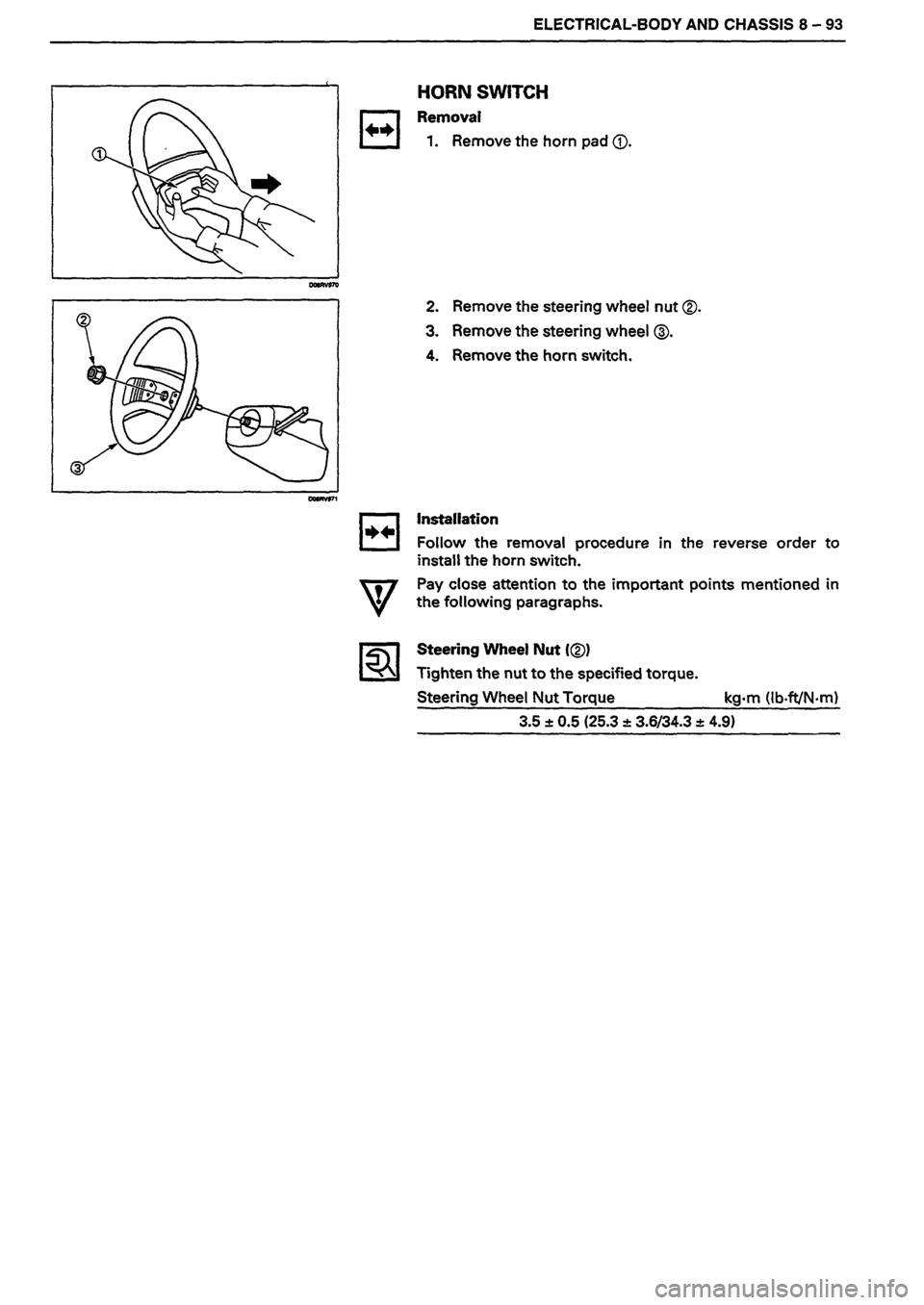 ISUZU DB SERIES 1993  Workshop Manual 