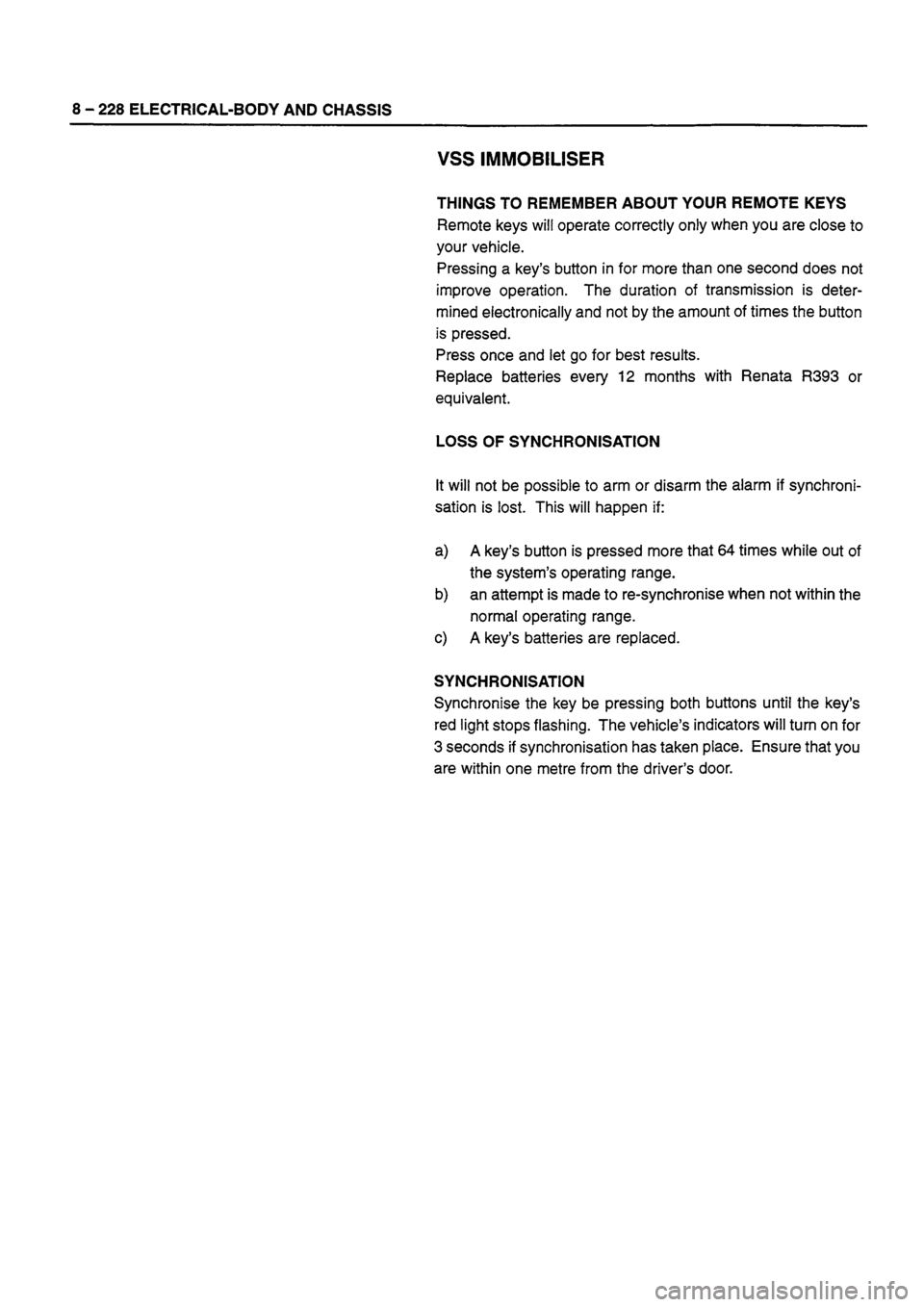 ISUZU DB SERIES 1993  Workshop Manual 