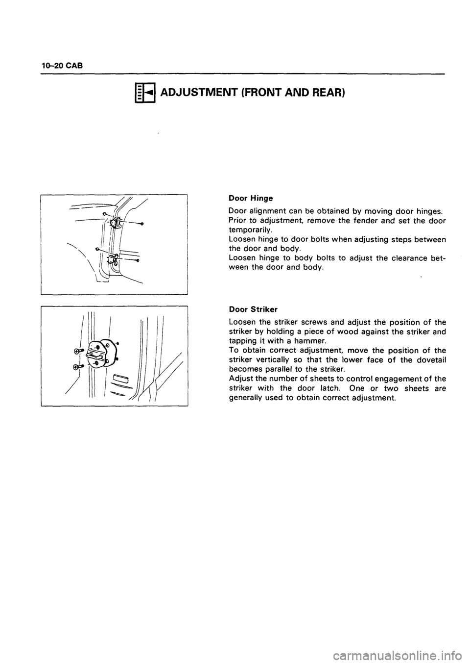 ISUZU DB SERIES 1993  Workshop Manual 