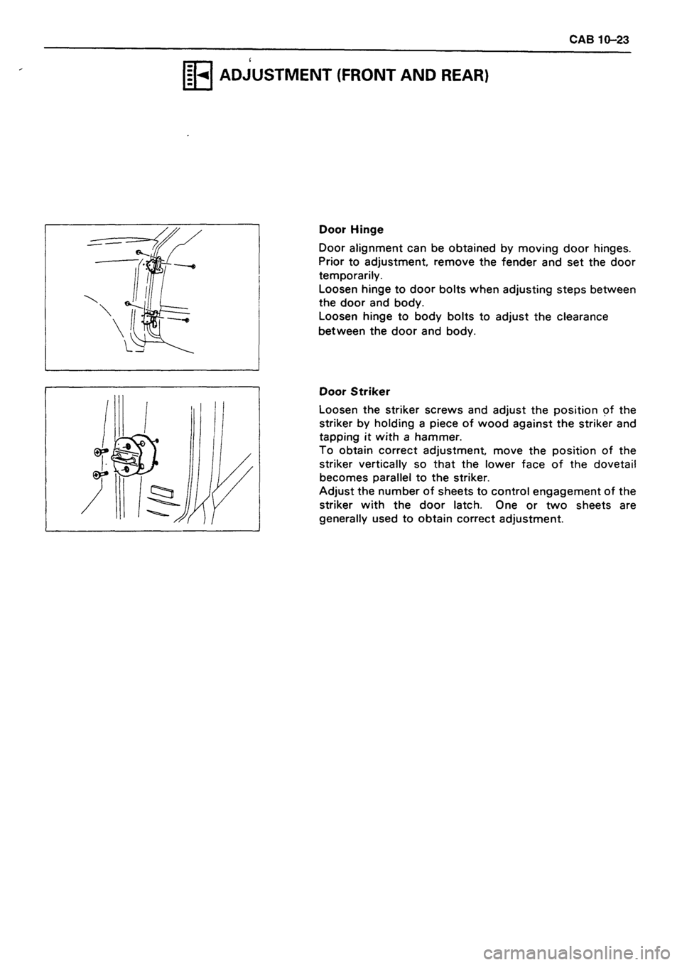 ISUZU DB SERIES 1993  Workshop Manual 