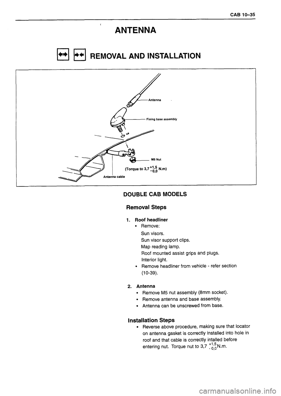 ISUZU DB SERIES 1993  Workshop Manual 