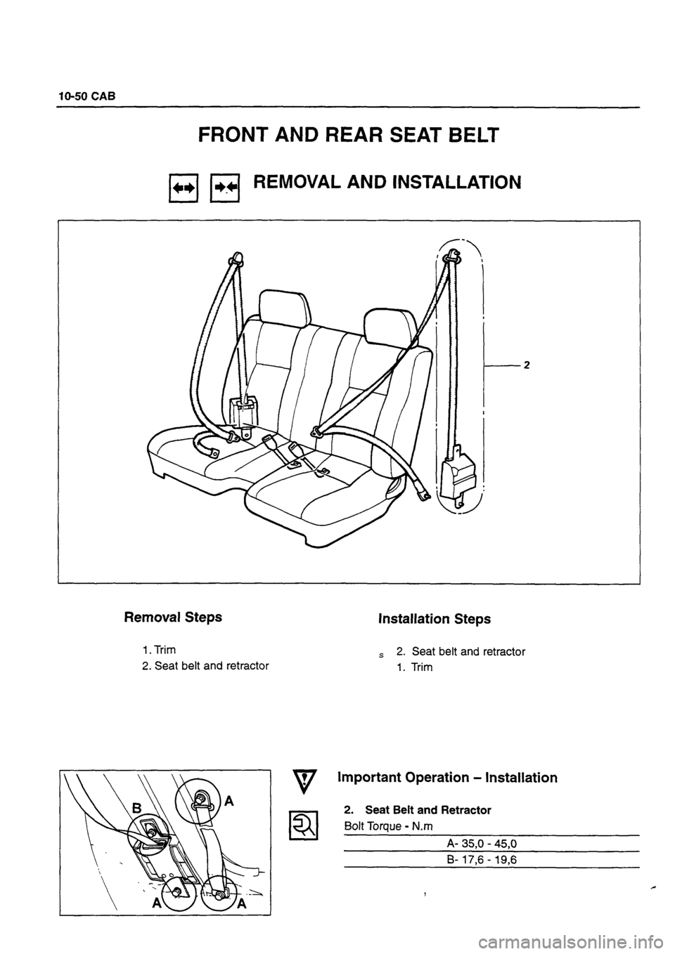 ISUZU DB SERIES 1993  Workshop Manual 