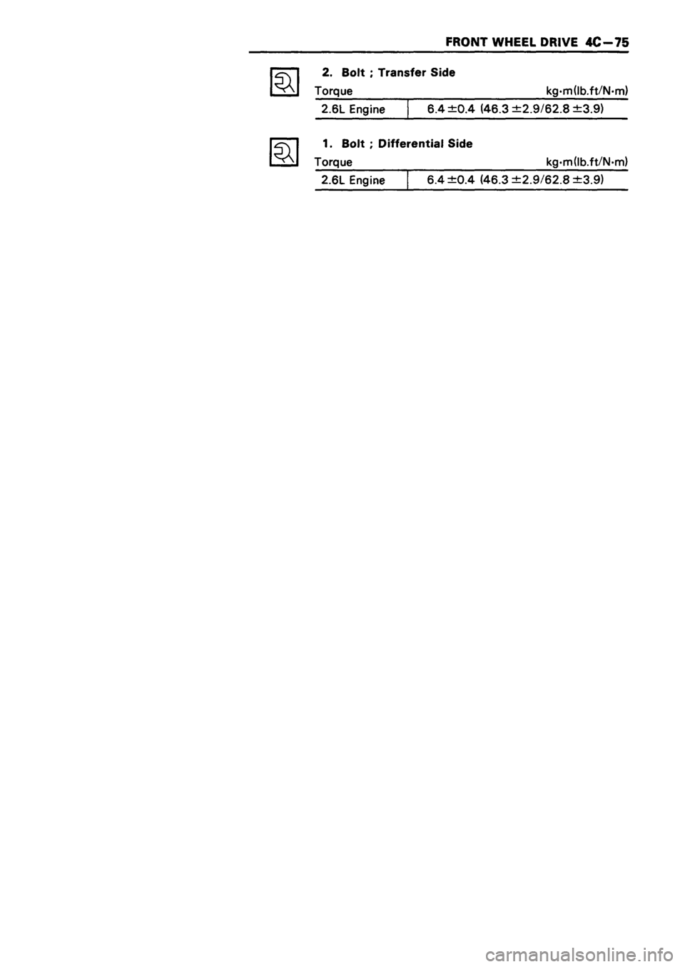ISUZU DB SERIES 1993  Workshop Manual 