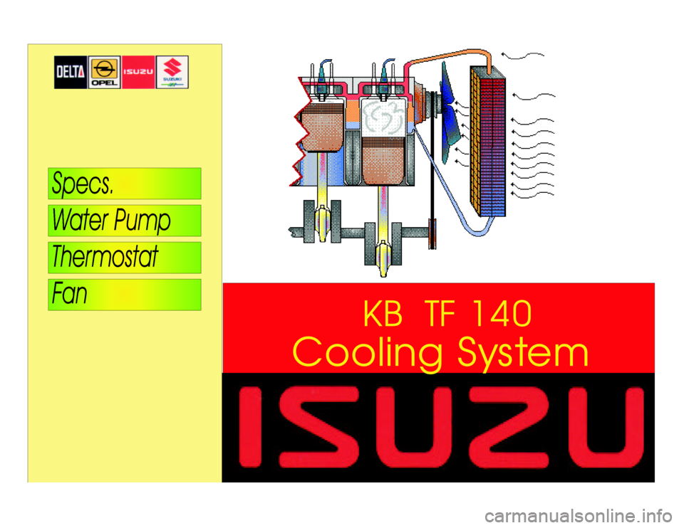 ISUZU DB SERIES 1993  Workshop Manual CoolingSystemKBTF140 