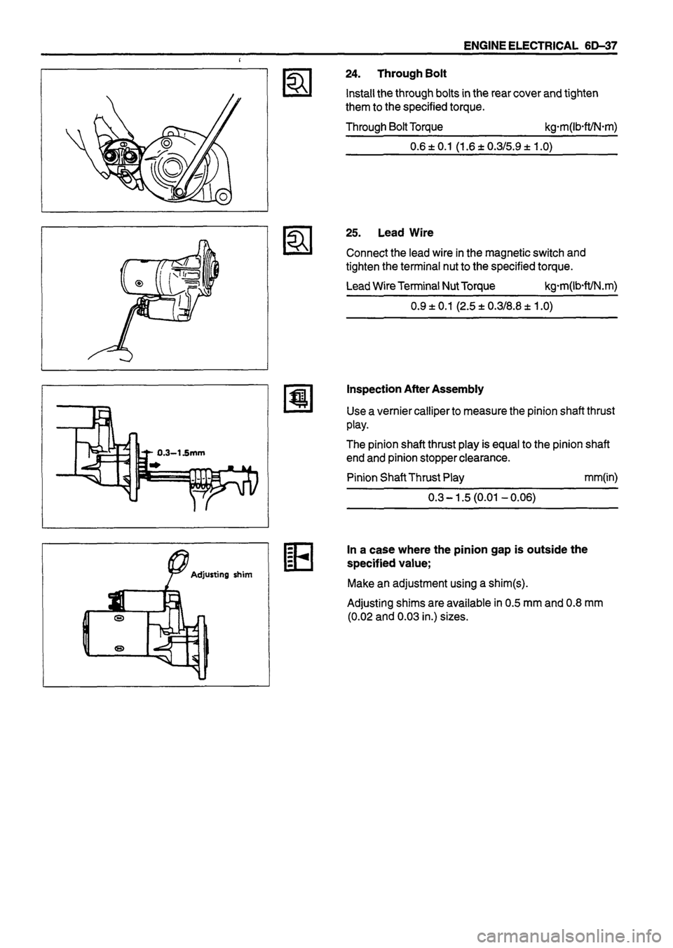 ISUZU DB SERIES 1993  Workshop Manual 