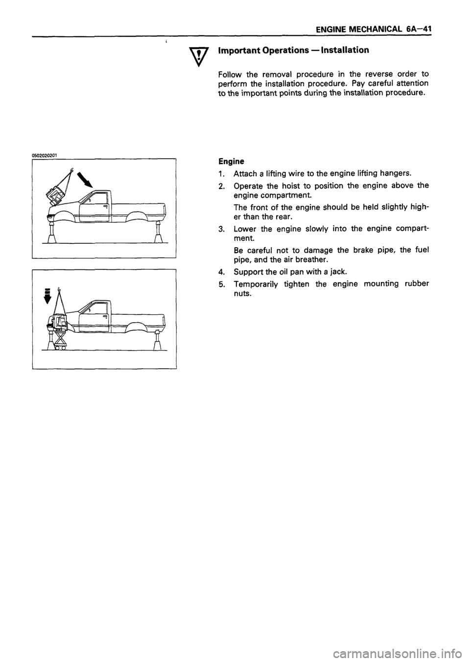 ISUZU DB SERIES 1993  Workshop Manual 
