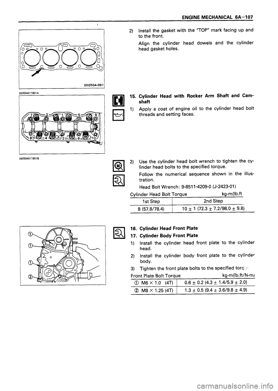ISUZU DB SERIES 1993  Workshop Manual 