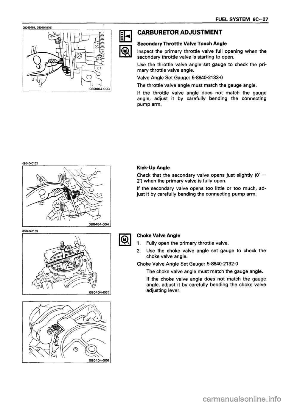 ISUZU TF SERIES 1993  Workshop Manual 