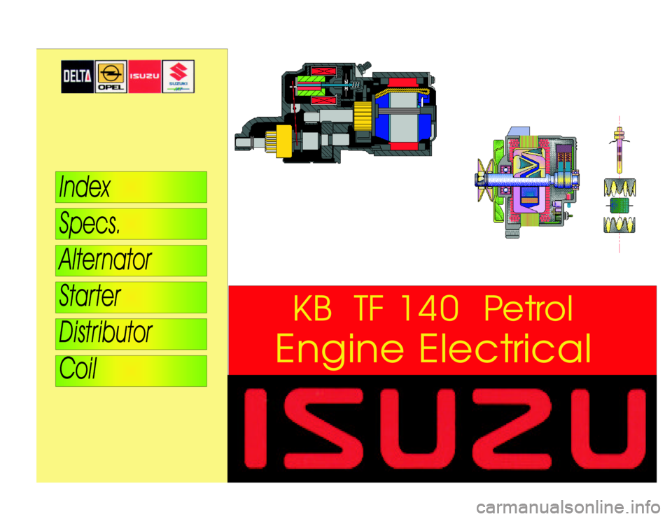 ISUZU TF SERIES 1993  Workshop Manual EngineElectricalKBTF140Petrol 