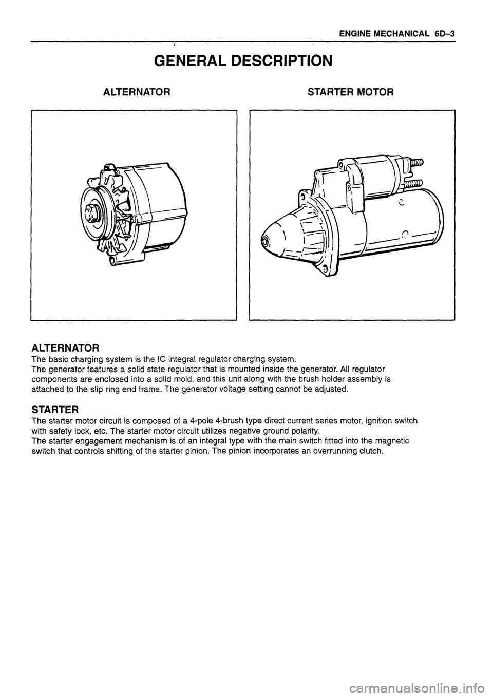 ISUZU TF SERIES 1993  Workshop Manual 