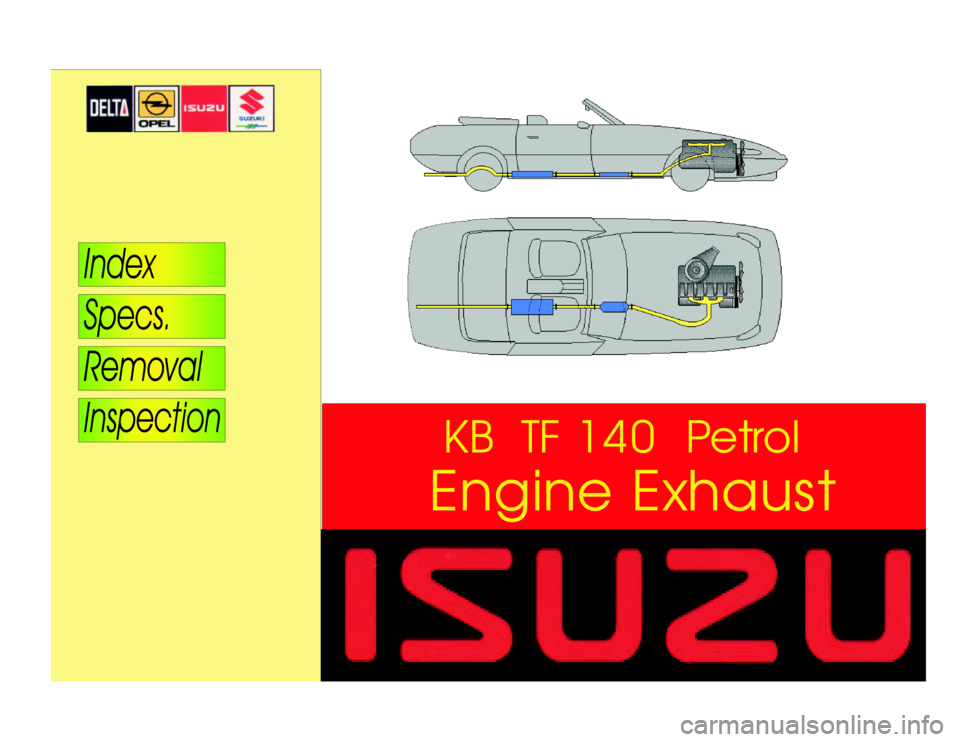 ISUZU TF SERIES 1993  Workshop Manual EngineExhaustKBTF140Petrol 