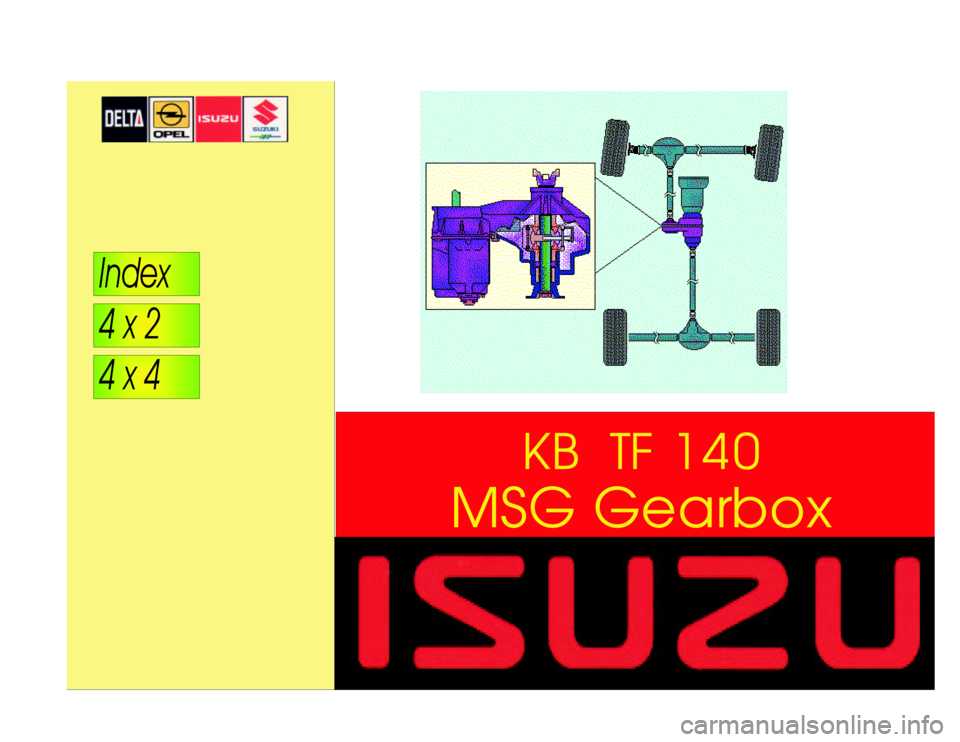 ISUZU TF SERIES 1993  Workshop Manual MSGGearboxKBTF140 
