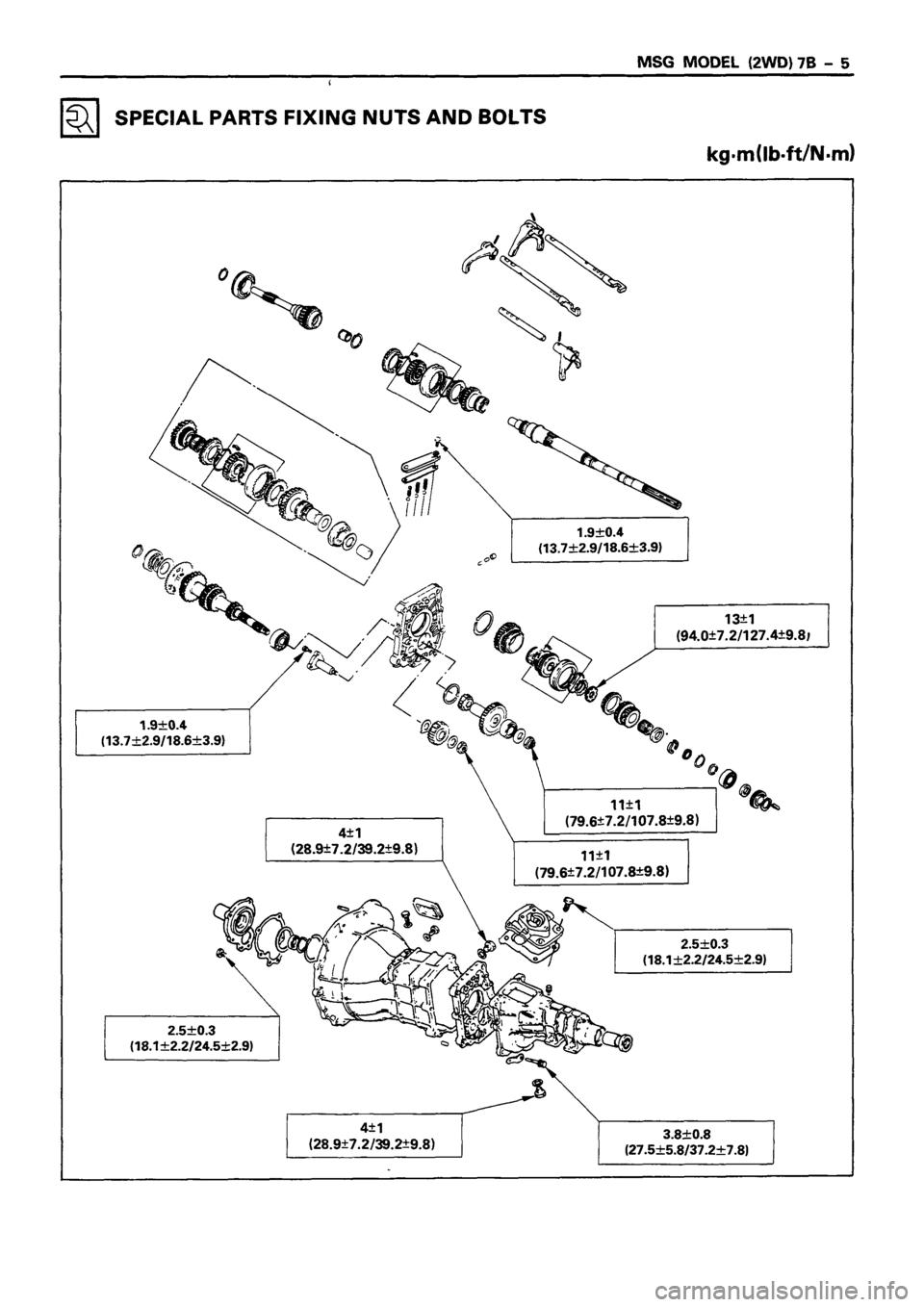 ISUZU TF SERIES 1993  Workshop Manual 