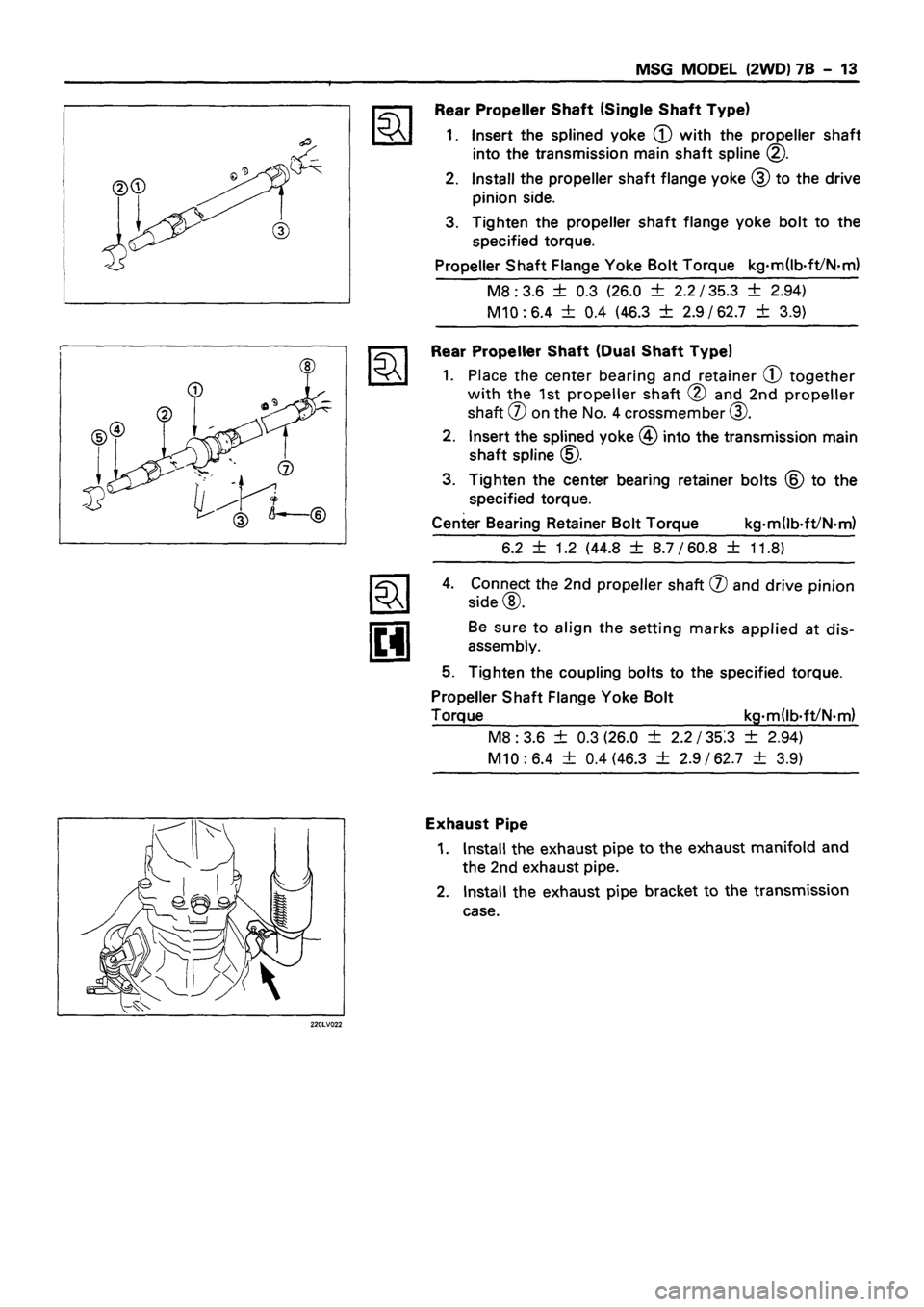 ISUZU TF SERIES 1993  Workshop Manual 