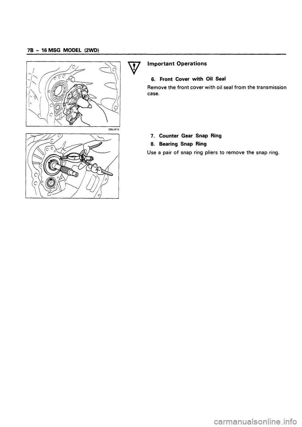 ISUZU TF SERIES 1993  Workshop Manual 