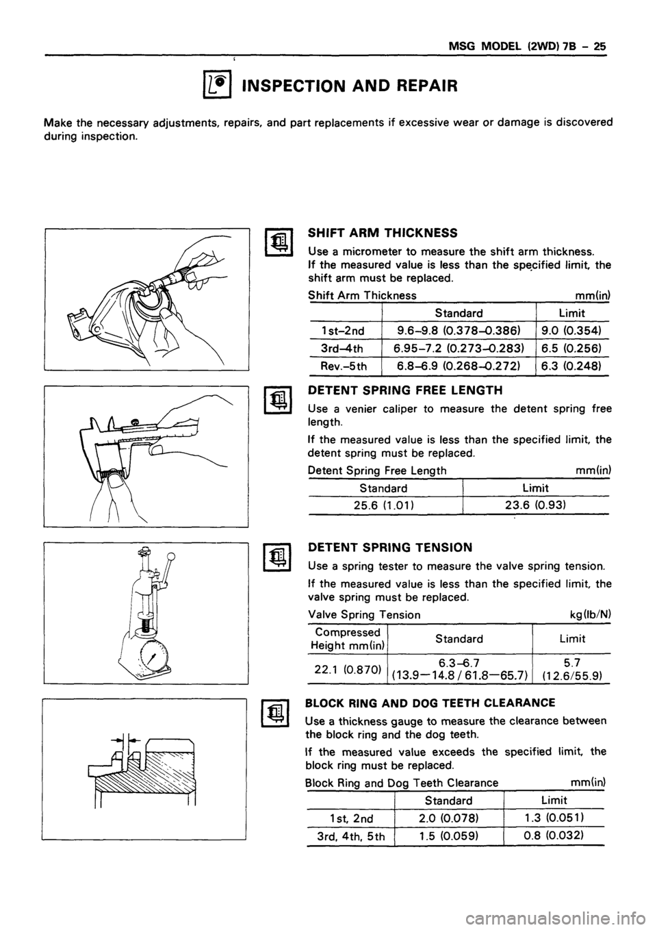 ISUZU TF SERIES 1993  Workshop Manual 
