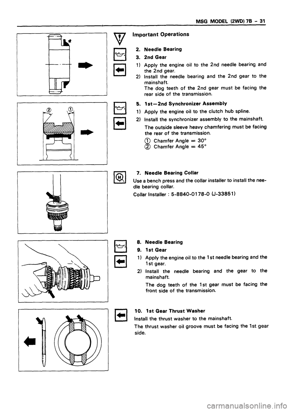 ISUZU TF SERIES 1993  Workshop Manual 