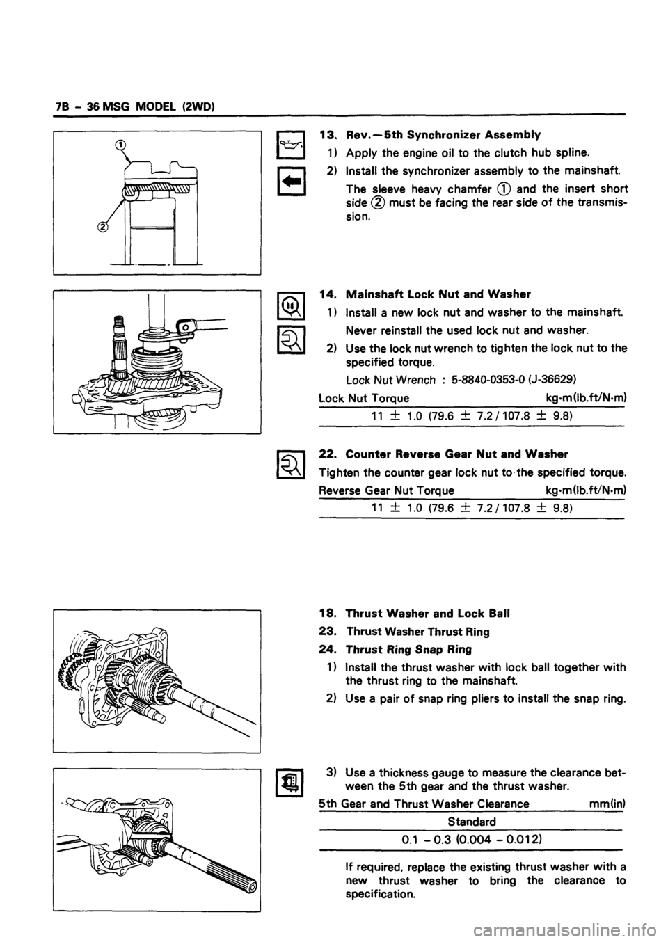 ISUZU TF SERIES 1993  Workshop Manual 