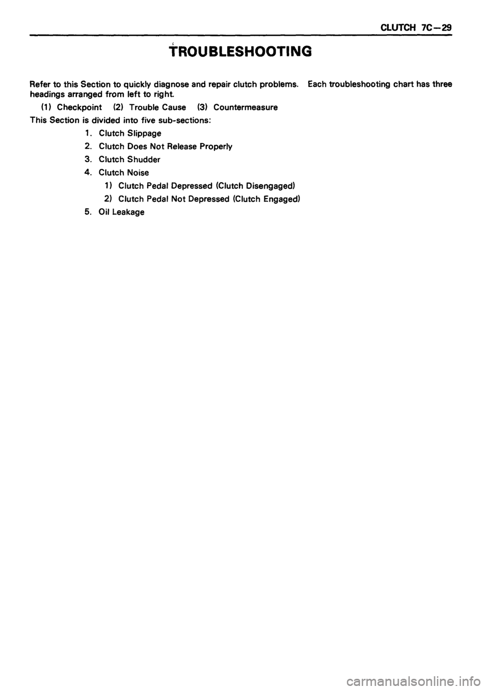 ISUZU TF SERIES 1993  Workshop Manual 