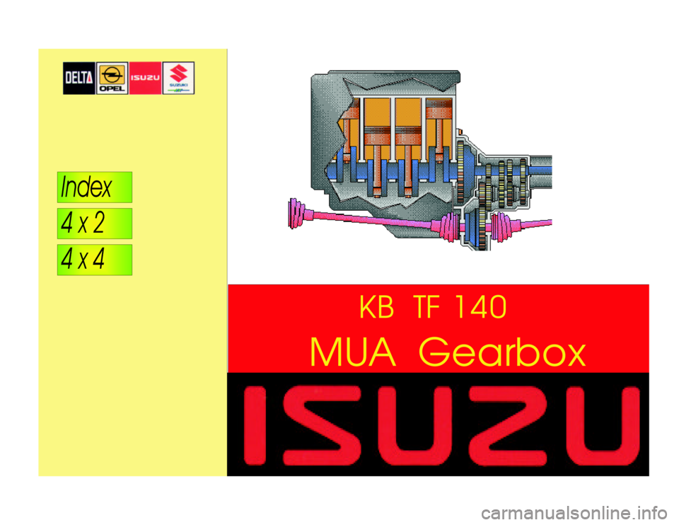 ISUZU TF SERIES 1993  Workshop Manual MUAGearboxKBTF140 