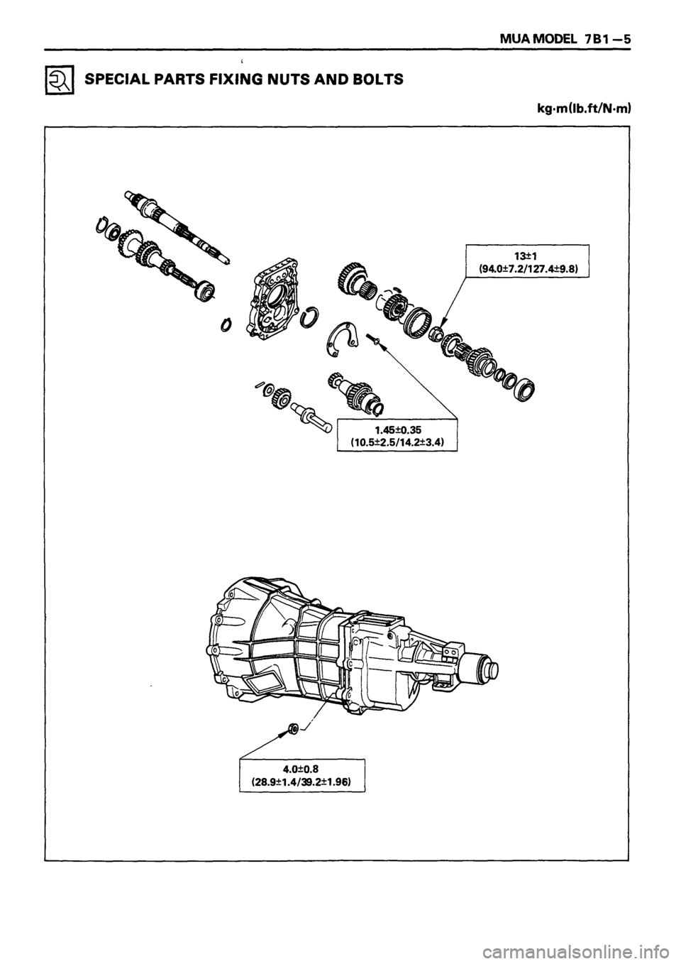 ISUZU TF SERIES 1993  Workshop Manual 
