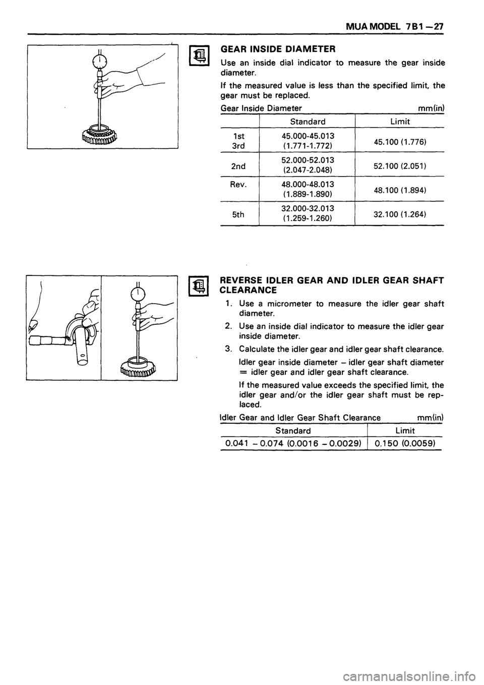 ISUZU TF SERIES 1993  Workshop Manual 