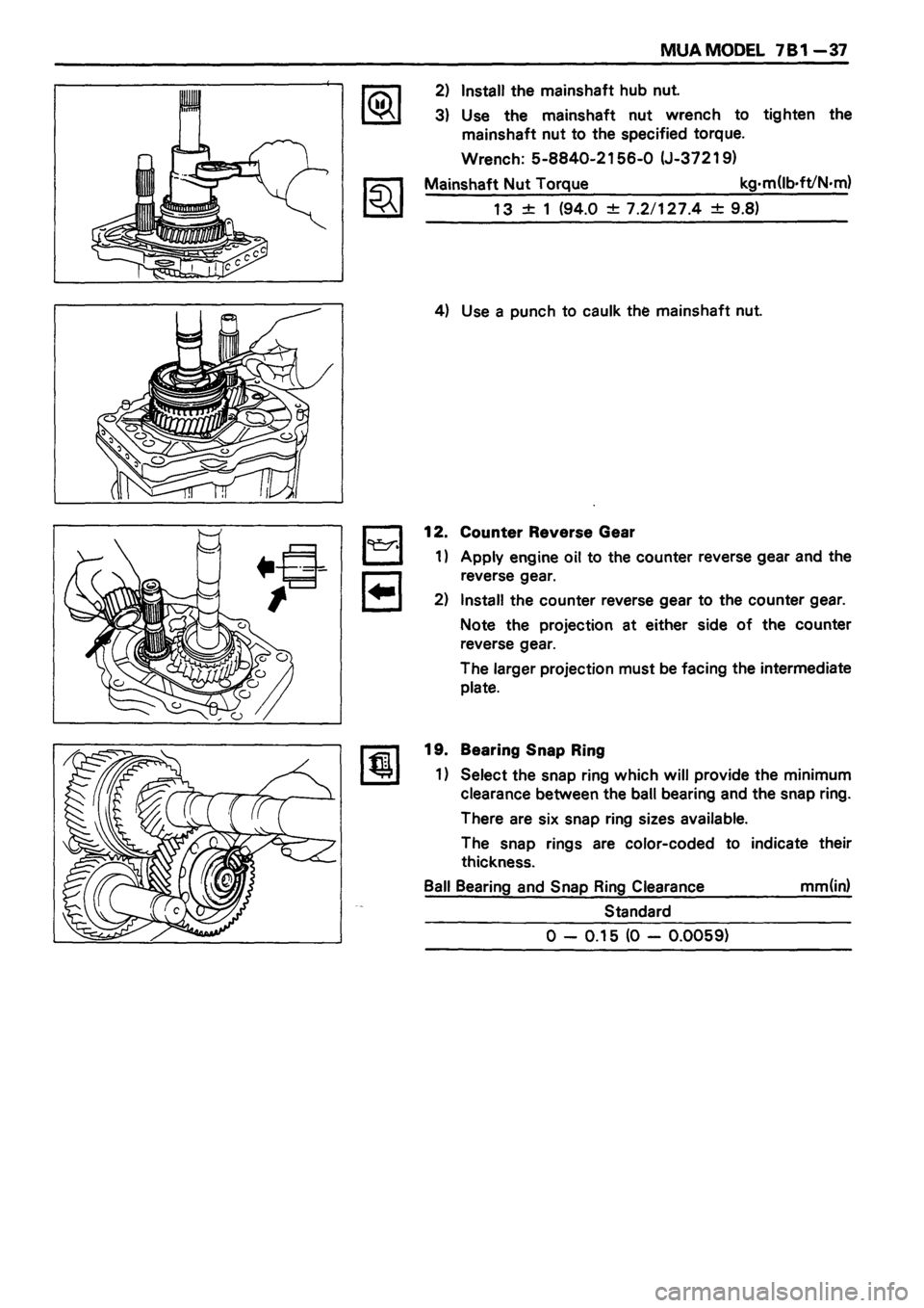 ISUZU TF SERIES 1993  Workshop Manual 