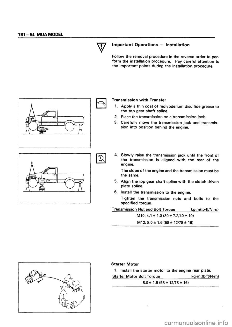 ISUZU TF SERIES 1993  Workshop Manual 
