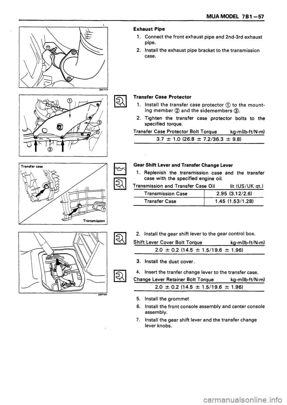 ISUZU TF SERIES 1993  Workshop Manual 