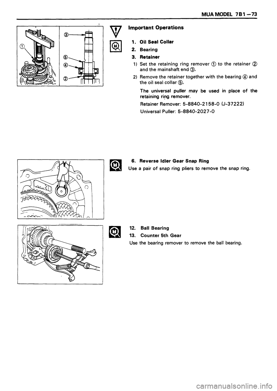 ISUZU TF SERIES 1993  Workshop Manual 