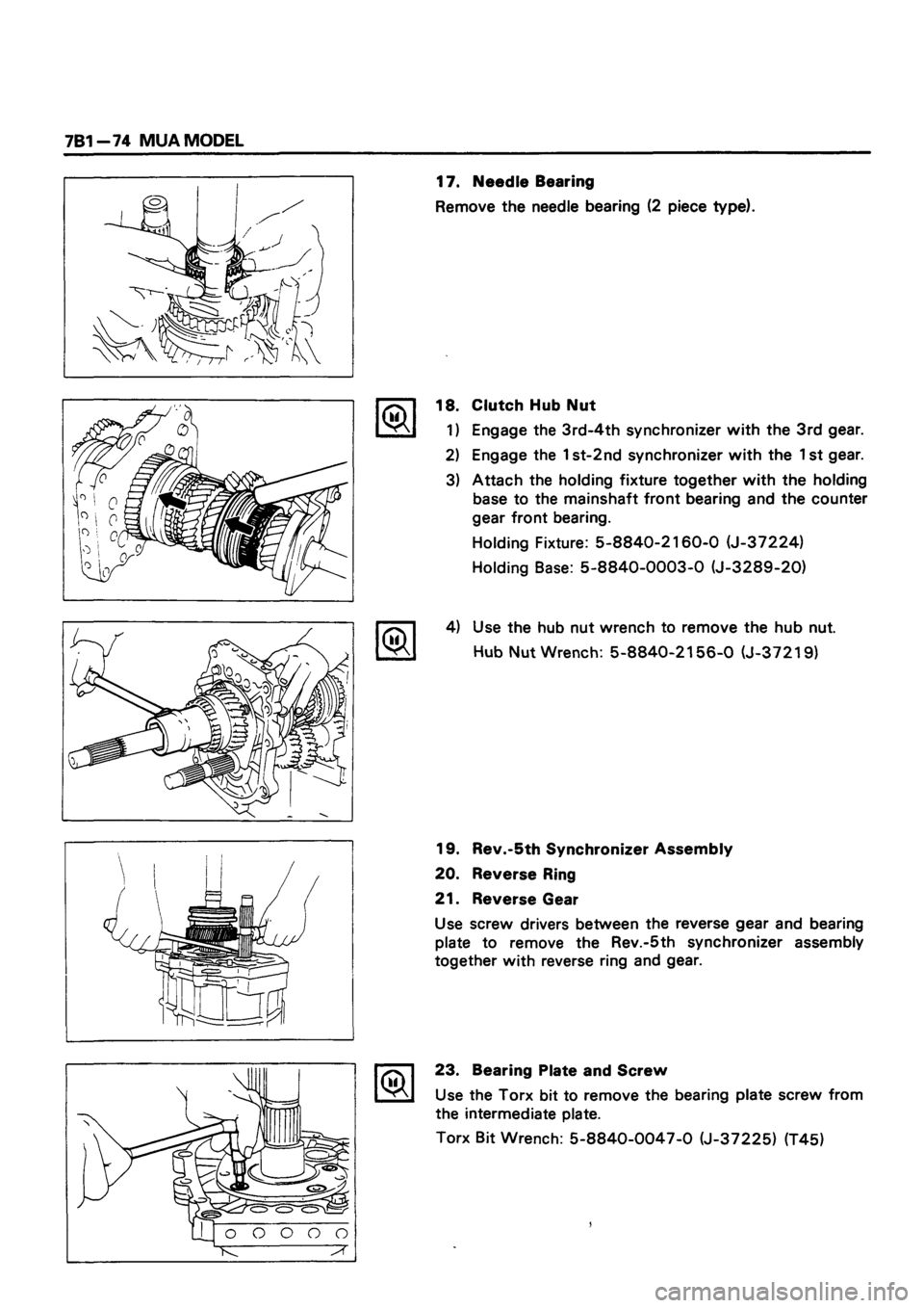 ISUZU TF SERIES 1993  Workshop Manual 