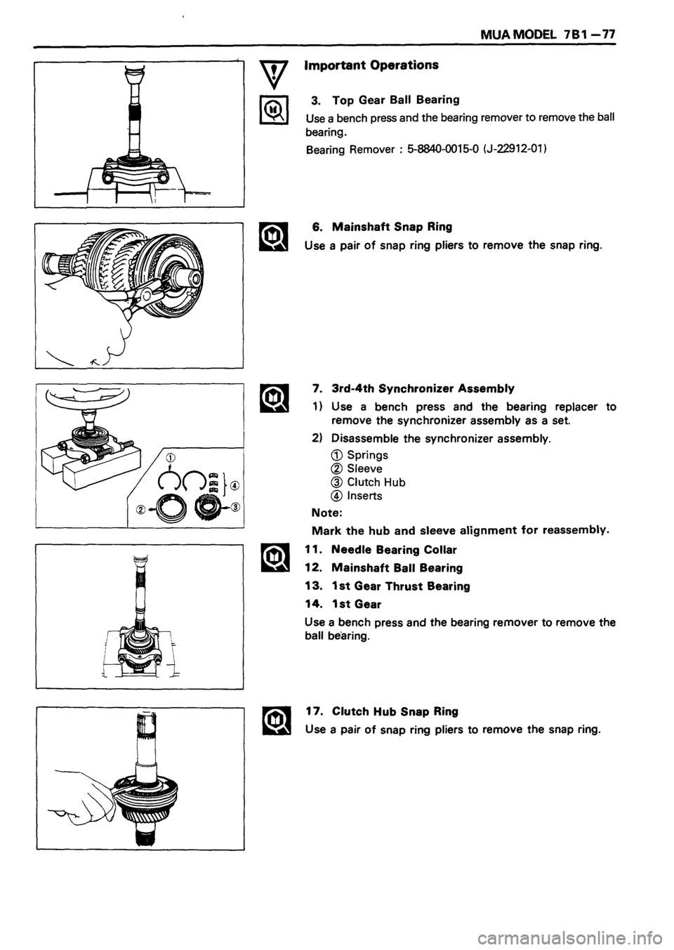 ISUZU TF SERIES 1993  Workshop Manual 