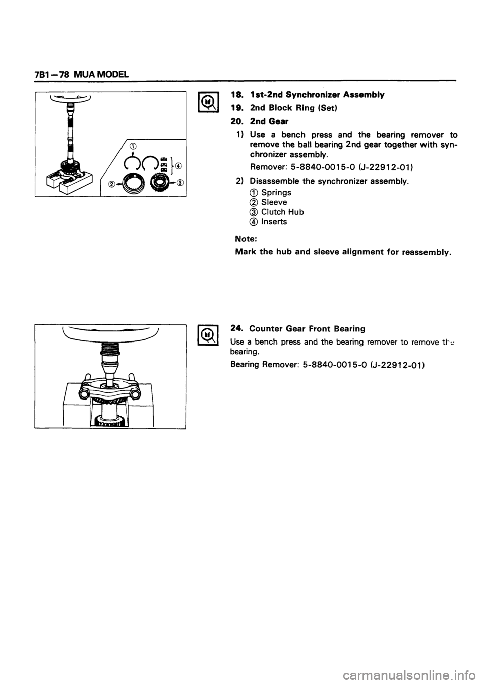 ISUZU TF SERIES 1993  Workshop Manual 