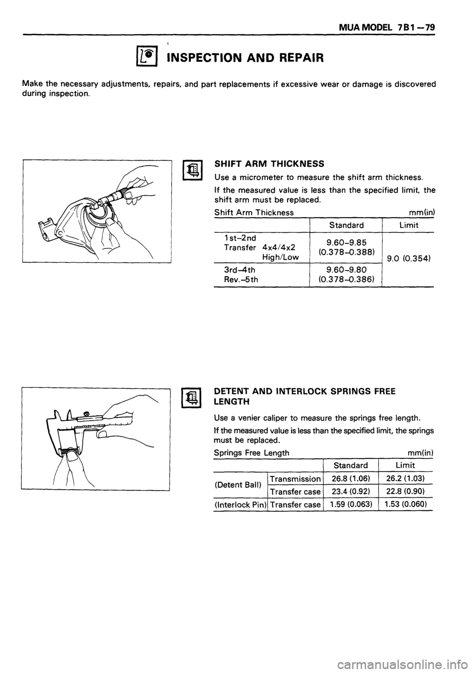 ISUZU TF SERIES 1993  Workshop Manual 