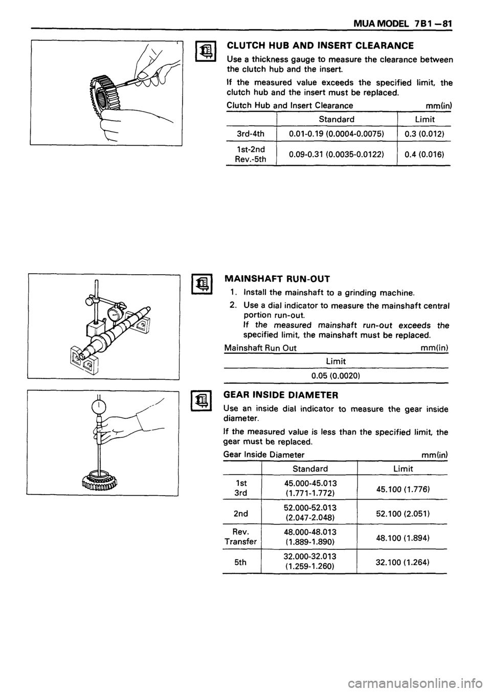 ISUZU TF SERIES 1993  Workshop Manual 