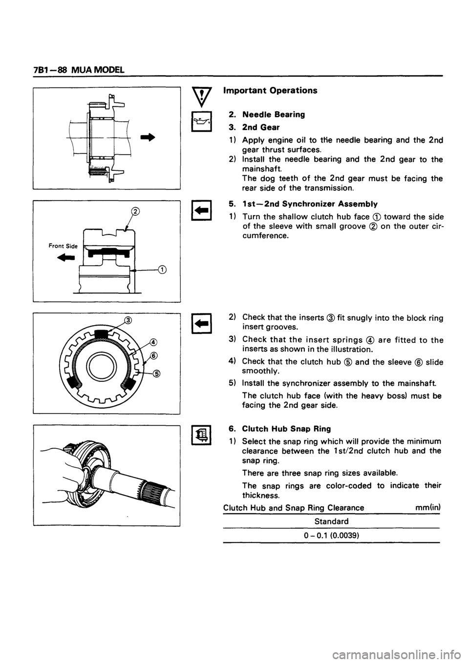 ISUZU TF SERIES 1993  Workshop Manual 