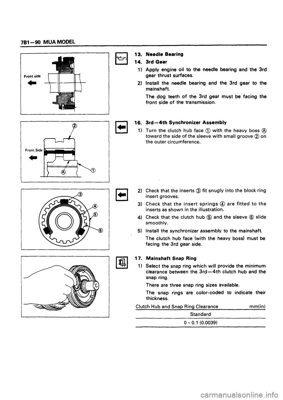 ISUZU TF SERIES 1993  Workshop Manual 