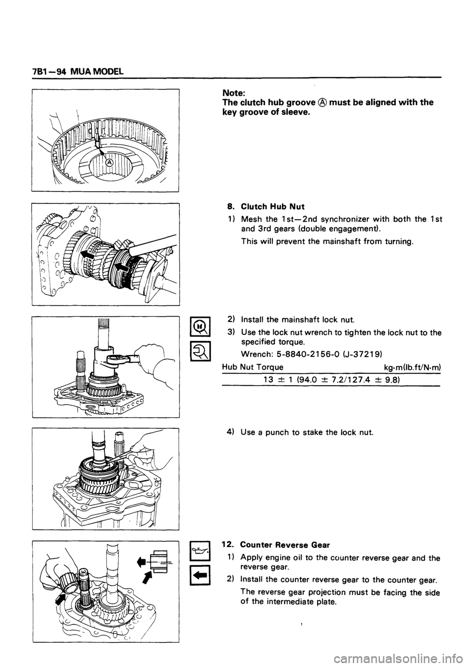 ISUZU TF SERIES 1993  Workshop Manual 