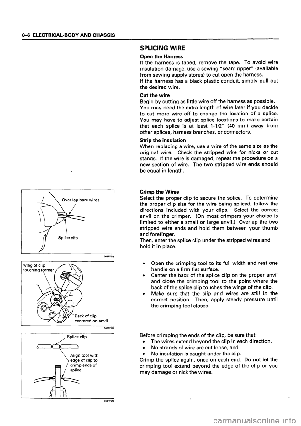 ISUZU TF SERIES 1993  Workshop Manual 