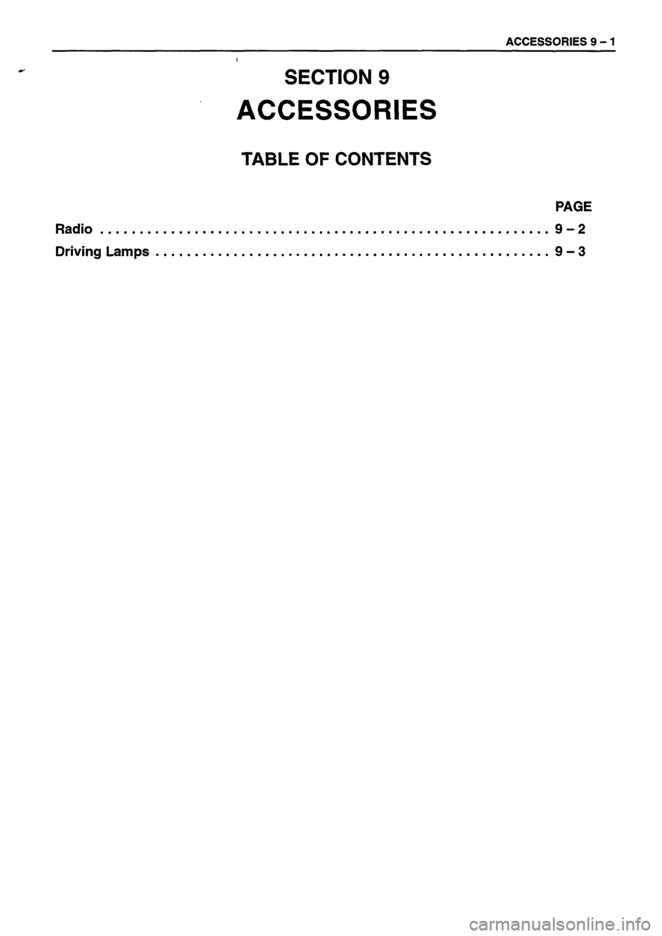 ISUZU TF SERIES 1993  Workshop Manual 