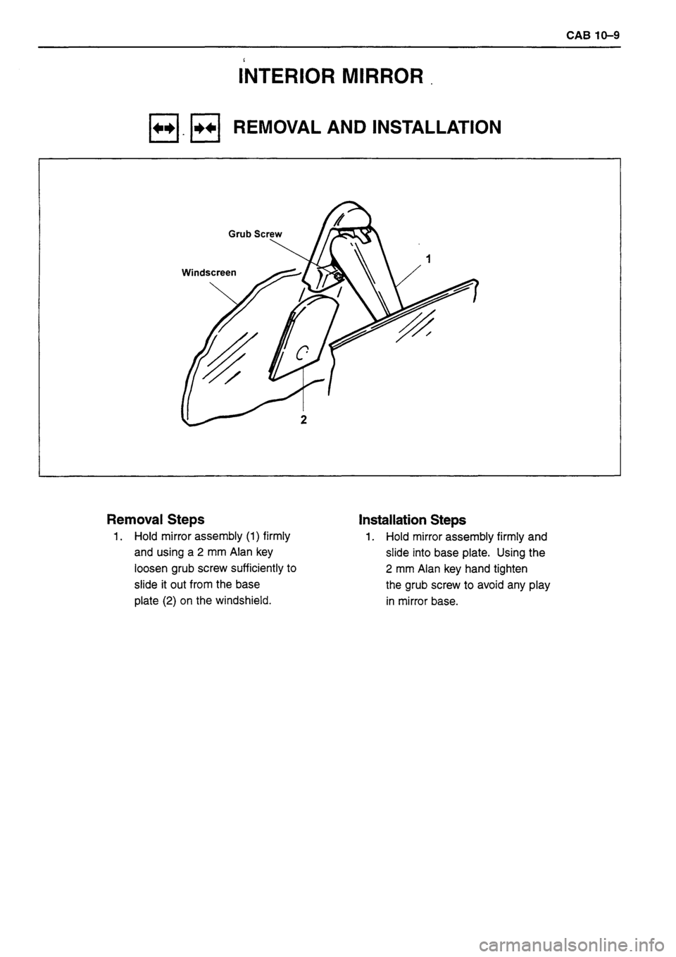 ISUZU TF SERIES 1993  Workshop Manual 