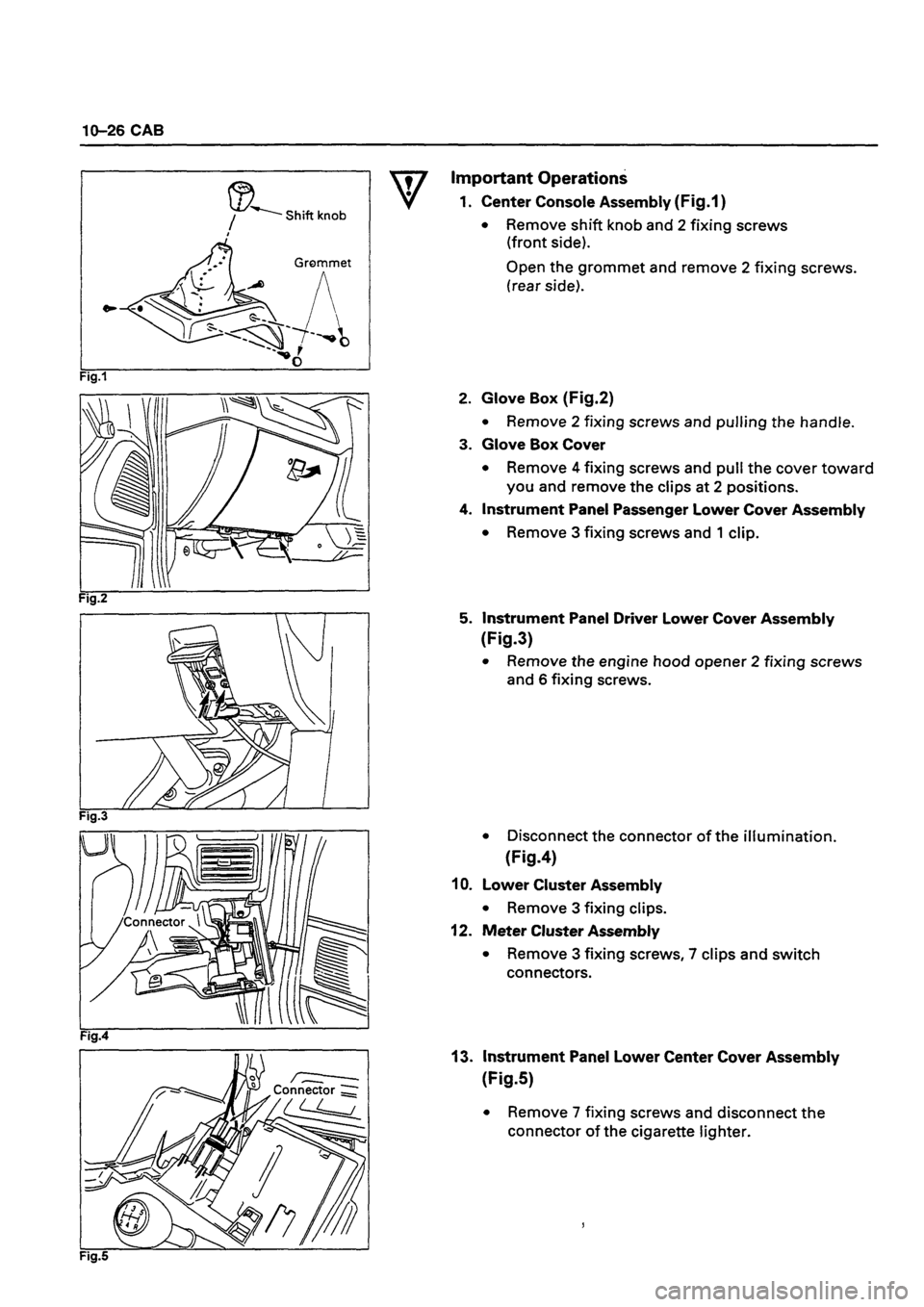 ISUZU TF SERIES 1993  Workshop Manual 