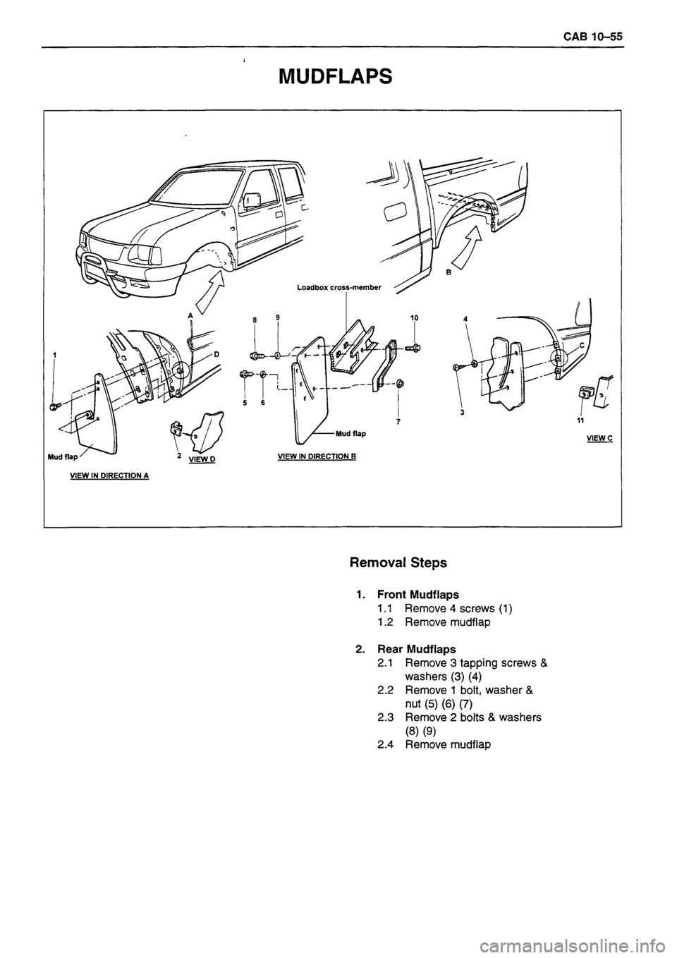 ISUZU TF SERIES 1993  Workshop Manual 
